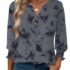 Rapbin Bluse Damen Langarmshirt V Ausschnitt Oberteile Elegant Pullover XL