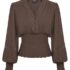 Saodimallsu Pullover Oversize Damen Strickpullover Langarmshirt Schwarz XXL