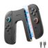 Joycon-Griff & Halterung für Nintendo Switch/OLED, Blau/Rot, 2er-Pack