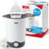 NUK Thermo 3in1 Babyflaschenwärmer | schonendes Auftauen, Erwärmen und Warmhalten von flüssiger und breiförmiger Nahrung | Korb zum einfachen Herausnehmen | EU-Stecker