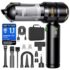 SEVERIN 3-in-1 Akku Handstaubsauger S’POWER home & car, kabelloser Nass- & Trockensauger mit 7,4V Li-Ionen Akku, Autostaubsauger inkl. 12V-Ladekabel, weiß/rot, HV 7144