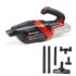 SEVERIN 3-in-1 Akku Handstaubsauger S’POWER home & car, kabelloser Nass- & Trockensauger mit 7,4V Li-Ionen Akku, Autostaubsauger inkl. 12V-Ladekabel, weiß/rot, HV 7144
