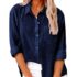 iWoo Blusen Damen Elegante 3/4 Arm Locker Tunika Frühling Sommer Tops