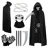 Glatzenkappe, Gru Kostüm, 3 Teiliges Halloween Kostüme Set Inklusive Bald Cap, Schal und Haarnetz, Faschings Kostüm Herren für Verwendung bei Halloween und Partybesuchen Durch Personen ab 15 Jahren