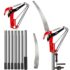30M/100FT Flexibler Gartenschlauch, Wasserschlauch Dehnbar mit 10-Funktionen-Sprühkopf, Adapter für 1/2′ 3/4′ Zoll, 4 Lagigem Latexkern & 3750D-Gewebe, knickfrei für Garten & Terrasse