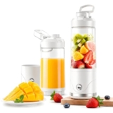 Smoothie Maker To Go mit USB-C, Tragbarer Mixer Mini-Standmixer 650ml für Smoothies & Protein Shakes, Portable Blender mit 6 Edelstahlklingen, Ice Crush, Auslaufsicherer Deckel & Trinkschnabel,