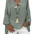 J.VER Weiße Bluse Damen Langarm Business Casual Baumwolle Oberteile