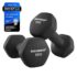 SONGMICS Hanteln, Hantelset aus Gusseisen, Kurzhanteln, 2 x 15 kg, verstellbar, Workout, Fitnesstraining, Gewichtheben für Zuhause, Fitnessstudio, tintenschwarz SYL30T