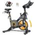 Heimtrainer Fahrrad mit App, Neu Hometrainer Fahrrad mit stabilem Doppeldreieckrahmen, Klappbar Ergometer Heimtrainer mit 10dB extra Leise, Indoor Bike für Kardio-Training zu Hause, Bis 160KG