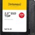 Intenso Interne 2,5″ SSD SATA III Top, 512 GB, 550 MB/Sekunden, Schwarz