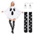 WEARXI Halloween Kostüm Damen, 3/4/6PC Gelbes Kleidung Set, Kostüm Damen