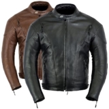Vaster Moto Motorrad-Lederjacke für Herren mit herausnehmbaren CE-Protektoren 100% echtes Leder Biker und Rennjacke Sommerjacke Schwarz (DE/NL/SE/PL, Alphanumerisch, S, Regular, Regular, Schwarz), 69.45
