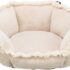 FEANDREA Hundebett flauschig, waschbar, Langer Plüsch, 50 cm Durchmesser
