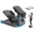 PORTENTUM Mini Stepper für Zuhause mit Widerstandsbändern und LCD-Display 5 Funktionen — Stairmaster 3-in-1 für Beine und Arme — Intensität einstellbar — Treppensteiger Fitnessgerät kompakt verstaubar