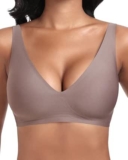 Jiuday Tiefer V Push Up BH ohne Bügel for Damen