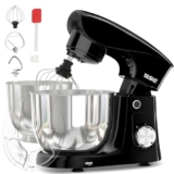 YASHE Küchenmaschine 1500W, 4,5 + 5L Edelstahlschüsseln,