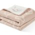 Medi Partners Babydecke Baby Decke Neugeborenen – Kuscheldecke Geschenk Babydecken 75x100cm für Kleinkinder Mädchen Krabbeldecke Kinderbett Kinderwagen 100% Baumwolle (Safari mit beigem Minky)