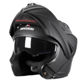 klapphelm Motorrad | Motorradhelm für Herren & Damen | Integralhelm Herren | Flip-Up Helm Motorrad | Mit verstärktem Kinnschutz Doppelvisier | ECE 22.06 Zertifizierung | Größe S–XL (Mattschwarz, XL), 56.61