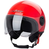 Motorradhelm Motorrad Roller Jet Helm Demi Avio Viser Homologiert SonicMoto Rot L, 35.46