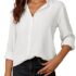 Rapbin Tshirt Damen 3/4Ärm V-Ausschnitt Tunika Sommer Tops Elegant Bluse