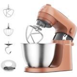 Kenwood Go Küchenmaschine KZM35.000RD, platzsparend, inkl. 4-Liter-Schüssel, K-Haken, Ballonschneebesen, Knethaken, Spritzschutz & Messlöffel, Metallgehäuse mit Tragegriff, 800W, Rot,