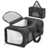 Catit Cabrio Carrier, Transportbox fuer Katzen, 51 x 33 x 35cm, rot/grau