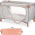 hauck Reisebett Baby mit XL Spielöffnung, Dream N Play Plus Dusty Blue