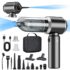 Handstaubsauger Akku, 3-in-1 Handstaubsauger, 28000PA Auto Staubsauger Stark, 3-Gang 240000 U/min Handstaubsauger Kabellos Mini Staubsauger für Auto, Küche,PC, Sofa, Büro, Haus& Tierhaar Reinigung
