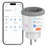 Oblinple Wlan Steckdose 16A, Smart Steckdose mit Strommessung, 1er,