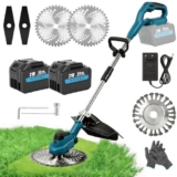 Warmfay 3-IN-1 21V Akku Rasentrimmer mit 2 x 6Ah Akkus und Ladegerät,