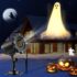 HOMCOM 183cm Halloween Dekoration Stehender Clown für Party Orange+Grau