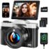 5K WiFi Digitalkamera & Fotokamera 80 MP, Vlogging Kamera für YouTube mit Autofokus, 3″ 180° Klappbildschirm, 18X Digitalzoom Reisekamera für Anfänger & Jugendliche, mit 64GB SpeicherKarte & 2 Akkus