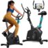 Heimtrainer Fahrrad Klappbar, VANNECT Hometrainer Fahrrad Klappbar, Ergometer Heimtrainer mit 16 Stufen Magnetwiderstand, Herzfrequenzsensor, LCD-Monitor & Komfort-Sitz für Zuhause & Büro, bis 150kg