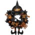Briful Halloween Türkranz 66 cm – Künstlicher Gruselkranz Tinsel Hexenkranz mit Hut & Beinen Spinne, Kürbis – Violett Herbst Türdeko für Halloween Party, Haustür, Fenster & Wand