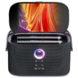 Ikarao Karaoke-Maschine – Komplettsystem mit Textanzeige, 2 Mikrofonen,