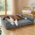 BEDSURE orthopädisches Hundebett ergonomisches Hundesofa, 89x63cm, grau