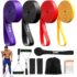 FitBeast Widerstandsbänder Set, Trainingsbänder/Fitnessbänder mit Griffen & Türanker für Krafttraining, Klimmzughilfe & Heimtraining (Gelb, Rot, Schwarz, Blau, Grün)