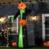 Halloween Aufblasbar Deko Outdoor – 2,48M Halloween Kürbis mit LED-Lichtern