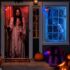 SPERMUOY Halloween horror Deko Fensterbilder 2 Stück Gruselig Halloween fensterdeko 120 x 80cm Geist Deko Fensterbilder Geist Fenster Drinnen und Draußen