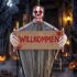 Halloween Türdeko 180 x 90 cm, gruseliger Türvorhang mit Geisterfrau，C
