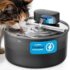 Invengo Katzenbrunnen Edelstahl, 3.2L Ultra-Leiser Trinkbrunnen für Katze mit Wasserstandsanzeige und 5-Fach Filtersystem – Haustierbrunnen für Katzen und Kleine Hunde, Inklusive 4 Ersatzfiltern