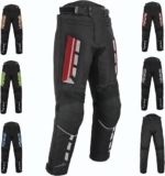 Vaster Moto Herren-Motorradhose mit Protektoren wasserdichte Motorradhose aus Cordura-Textil mit Hüft- und Knieschutz – CE-zertifizierte (DE/NL/SE/PL, Alphanumerisch, 3XL, Regular, Regular, Schwarz), 64.45