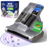 Miteguard® Milbensauger für Matratzen & Polster mit 2 Spezialbürsten – UV-Licht, Ultraschall-Gerät & 60°C Heißluft – Matratzenreiniger, Sauger gegen Hausstaubmilben, Tierhaare & Allergene,