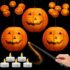 Tanlaby Halloween Fensterbilder Deko Hexen Kürbis Fledermaus Spinne