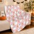 Halloween Kürbis Decke 130*150cm,Herbst Kürbis Plüsch-Flanell Decke,Thanksgiving Ahornblätter Decken,Thanksgiving Ahornblätter Decken für Kinder,Herbst-Kürbisdecke für Wohnzimmer Couch Bett Stuhl,Weiß