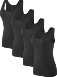 4pcs Tank Tops für Damen ärmelloses Unterhemd Schichtung Tanks