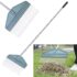 Rasenrechen Metall 152cm, Nivellierrechen mit glatten Kanten zum Rasen Einebnen und Erde Verteilen – Robustes Bodenplanierwerkzeug für Garten und Rasenpflege