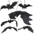 Halloween Deko Innen Outdoor, 24 Stück 3D Fledermaus & 12 LED Lights mit Fernbedienung und Timer, Led Fledermaus Fenster Wand Deko Halloween Decorations Wohnzimmer Zubehör