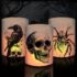 ZWLIYCHN Schwarz Glitter Geburtstag Gothic Banner Schädel Geist Halloween Girlande Happy Birthday Dekorationen für Halloween Schwarz Schrei Gothic Funeral Theme Party