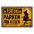 Halloween deko Edelrost Gartenstecker 4er Set Hexe für Herbst Garten Party